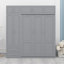 Lit escamotable avec armoire supérieure, tablettes et garde-robe, lit pliant peu encombrant-174084250