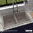 Karran Quartz 33'' X 22'' Double Bowl 50/50 Top Mount Drop-in Kitchen Sink Kit-50597886