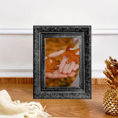 Cadre photo noir orné 1pc pour photos 5 po x 7 po