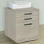 Blanc et gris, autoportant, 3 tiroirs, classeur, bureau personnel, accoudoirs, design, look contemporain, matériau principal Armoire 4 tiroirs autoportante en gris délavé, avec accoudoirs et fabrication, 19,17
