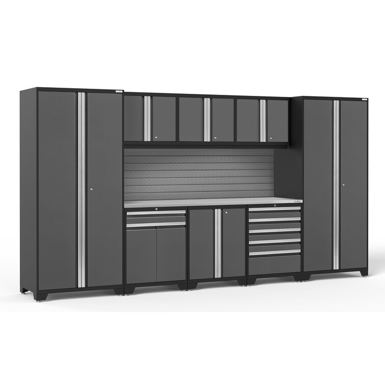 NewAge Products 6-Cabinets Steel Garage Storage System in Charcoal