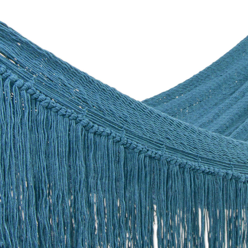 Hamac à barre d'écartement double, Bleu, l 75 po x L 83 po