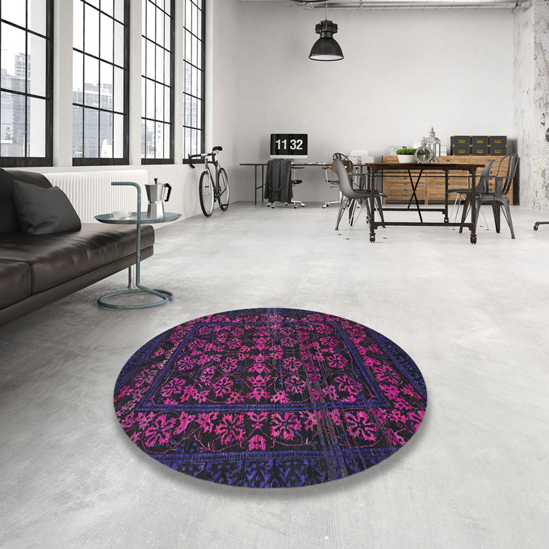 Abstract Indoor Rug, Round 5'