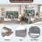 Wooden Daybed With 3 Drawers, Desk, Open Shelves, Lights And Charging Station-879142261