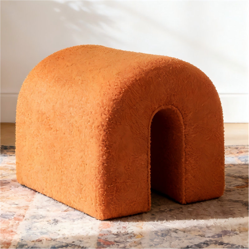 Poufs repose-pieds orange, Orange