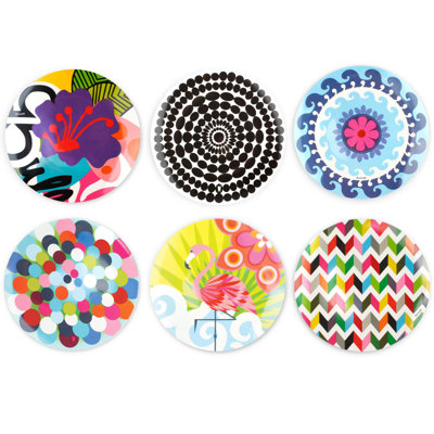 French Bull 9" Salad Plates Assorted, Set Of 6