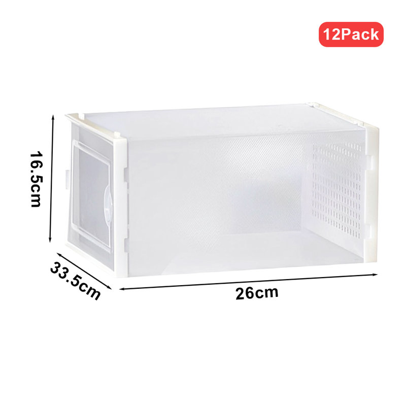 12 Pair Stackable Shoe Storage Box