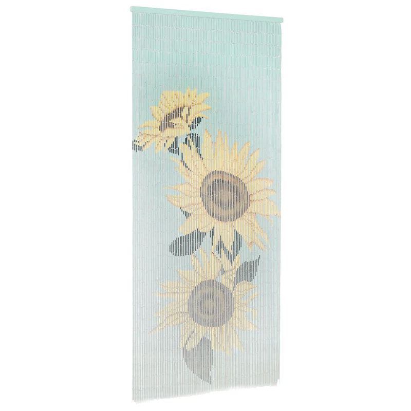 vidaXL Insect Door Curtain Bamboo 35.4"x78.7", Sunflower, 35.43" x 78.74"
