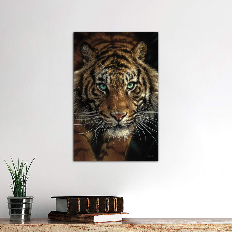 Eye of the Tiger, Vertical 1 Piece Wrapped Canvas Wall Art, 66.04 cm H x 45.72 cm W x 1.91 cm D