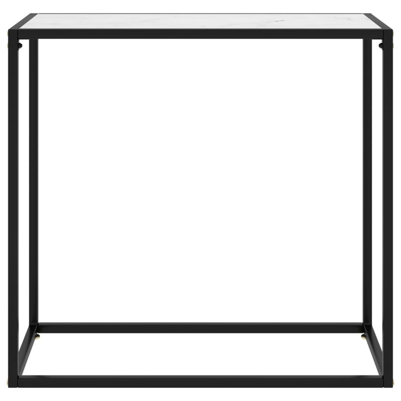 Eunita Glass Top Console Table, Transparent, 100 x 35 x 75 cm, without Feet