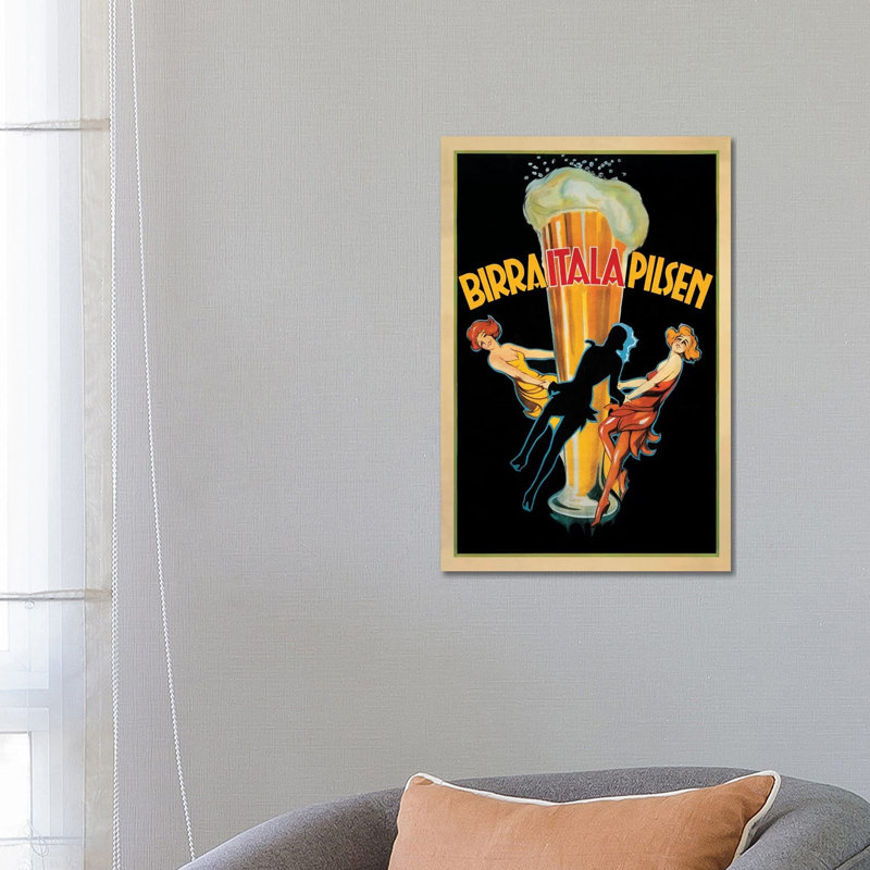 Birra Itala Pilsen, 1920 Ca. by Top Art Portfolio - Wrapped Canvas Print, 66.04 cm H x 45.72 cm W x 1.91 cm D