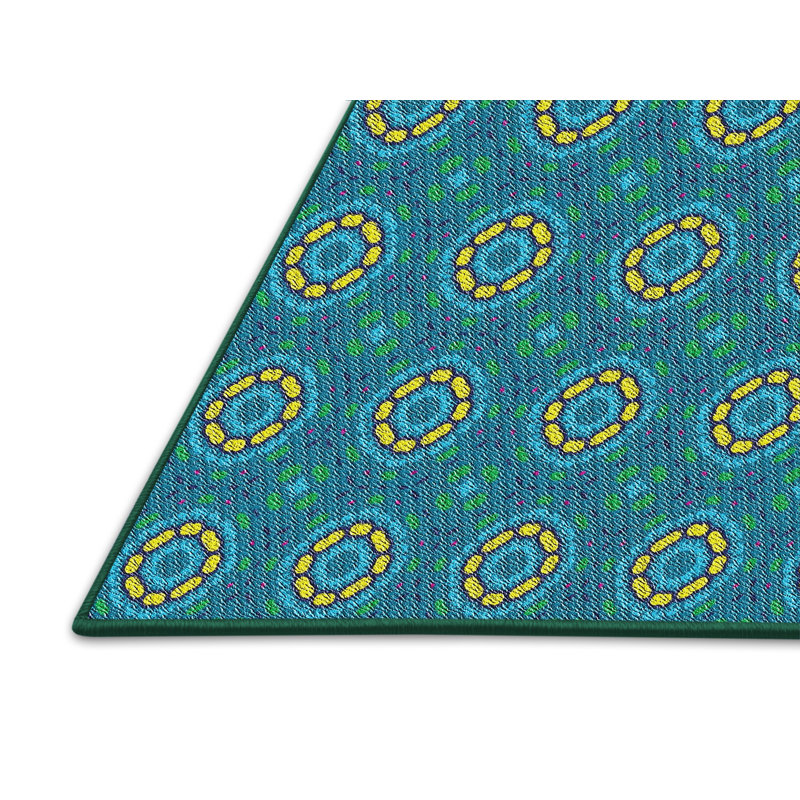 Tapis de zone bleue à motifs Branca, Rectangle 2 pi x 4 pi