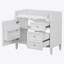 Meuble-lavabo de 36 po sans lavabo supérieur, armoire de rangement moderne avec 2 tiroirs et un tiroir rabattable, structure en bois massif-108934135-108934136