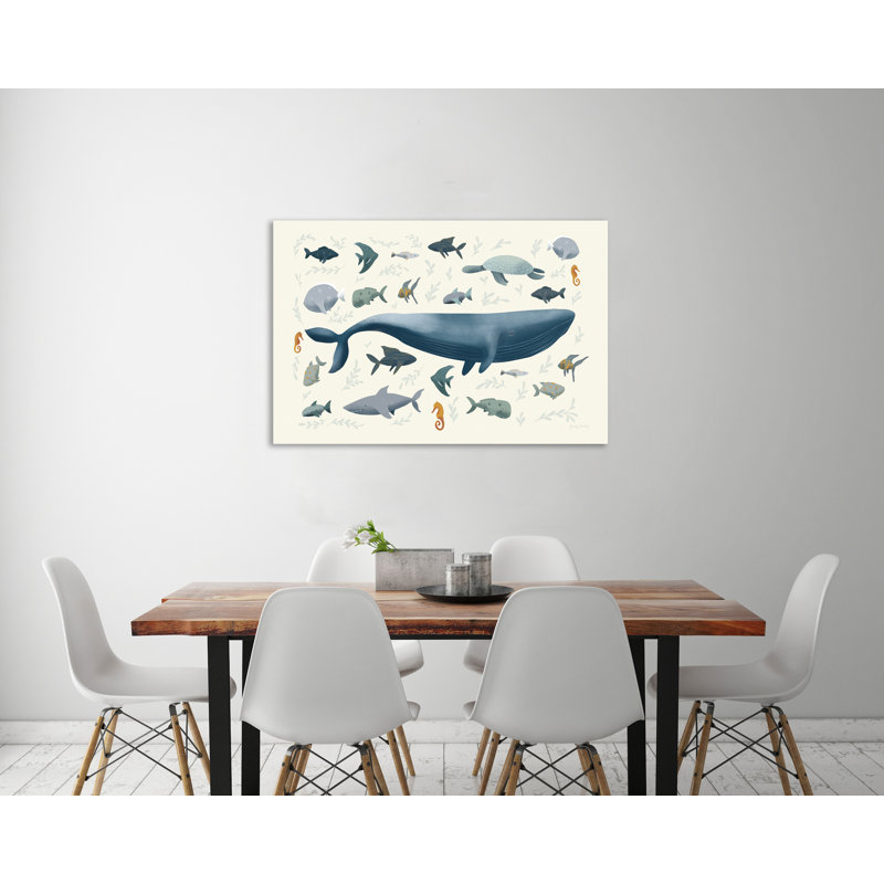 «Ocean Life», toile tendue par Becky Thorns, H 12 po x l 18 po x P 1,5 po