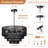4-Light Dimmable Hand-Woven Rattan Tiered Chandelier-819974147