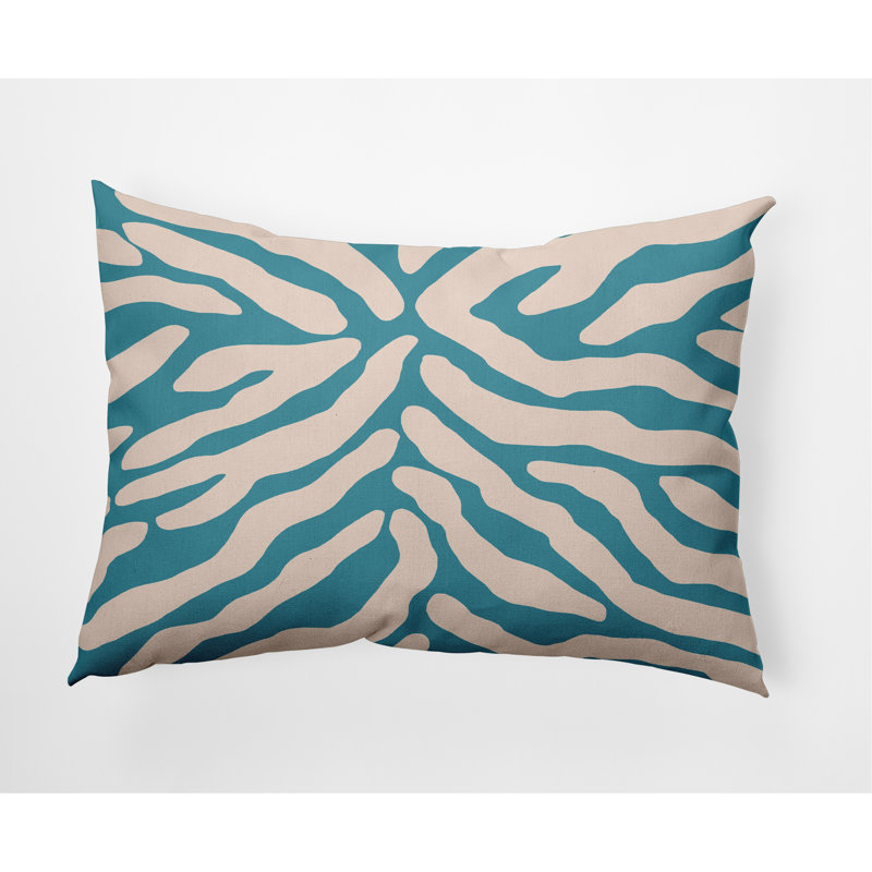 Coussin lombaire intérieur / extérieur Animal Stripe, Bleu Explorer