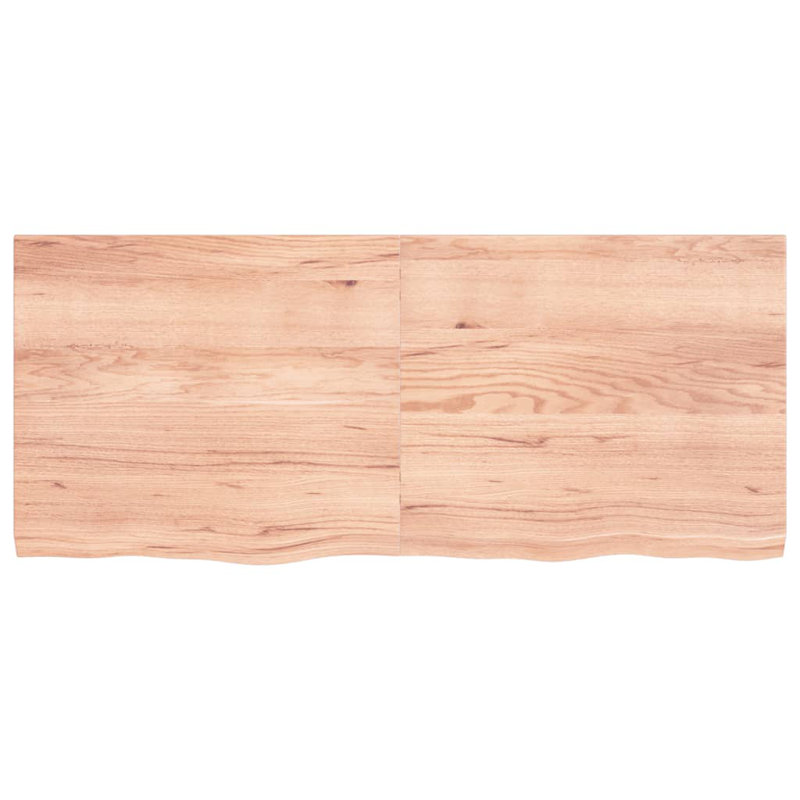 Azareeyah 140cm Solid Wood Bathroom Vanity Top, Light Brown