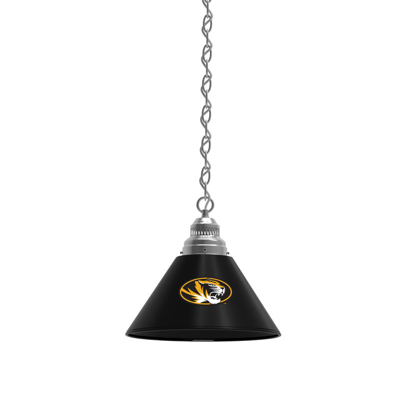 1 - Light Single Pendant, Chrome, Missouri Tigers