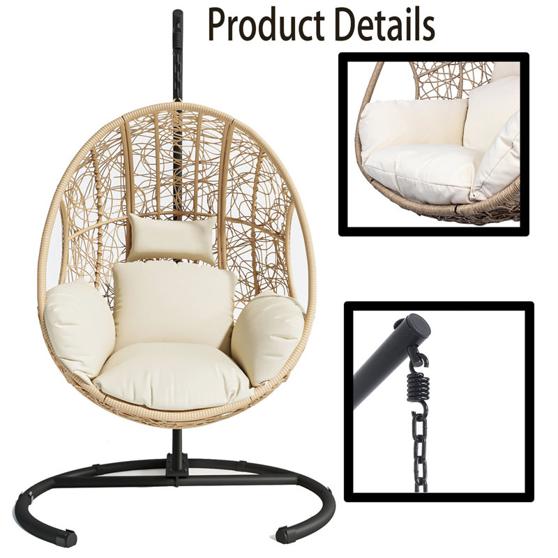 Fauteuil à œufs d'extérieur / d'intérieur, Beige