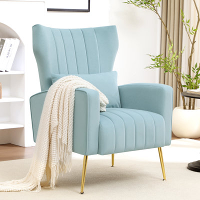 Chaise d'appoint rembourrée avec coussin pour le salon