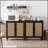 70-Inch Rattan Buffet Cabinet With Adjustable Shelves, Perfect For Organized Storage And Elegant Home Decor