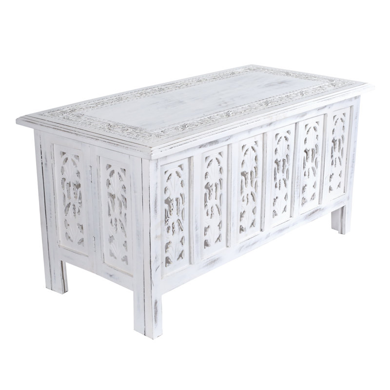 Haymarket Solid Wood End Table, White