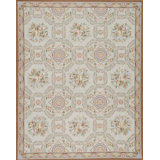 Gros Point Needlepoint One-of-a-Kind 8.0 X 10.0 Hand Knotted Area Rug
