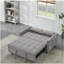 Canapé double 54,30 pouces à deux places avec lit escamotable, mobilier de salon, gris clair-477026136