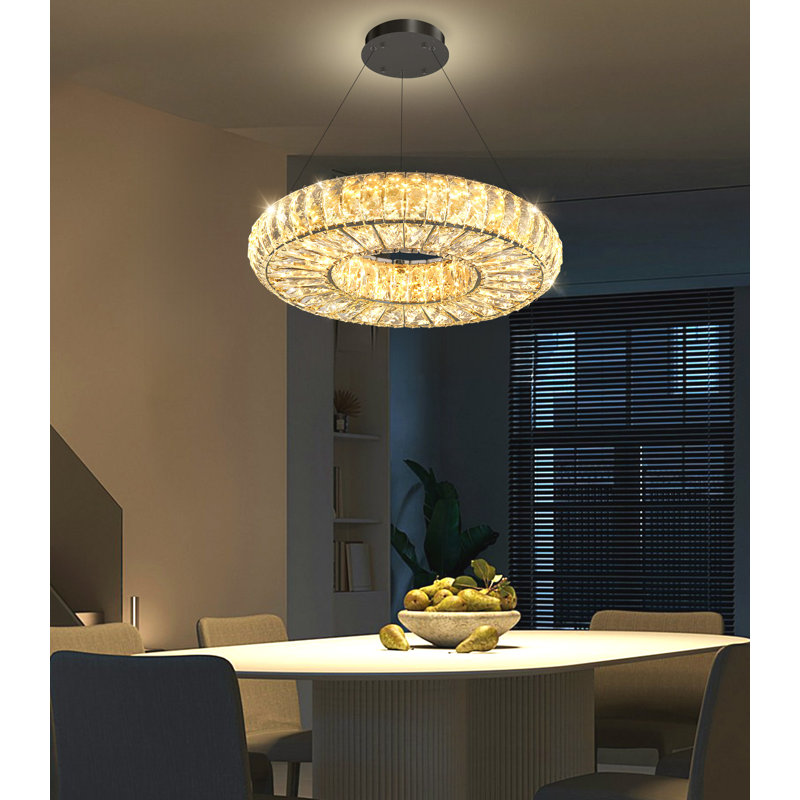 Lustre moderne 15,7 po, Matte Black