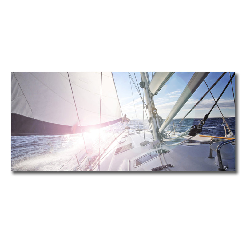 Sailing Into The Sun Print, Metal