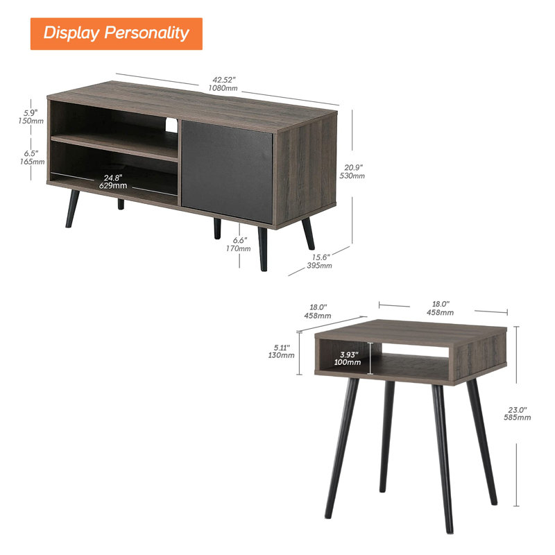 Akita Unfinished TV Stand for TVs up to 58"