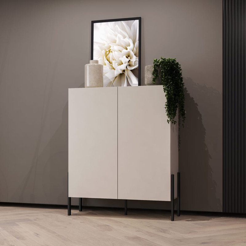 Shantal Highboard Accent Chest, Beige