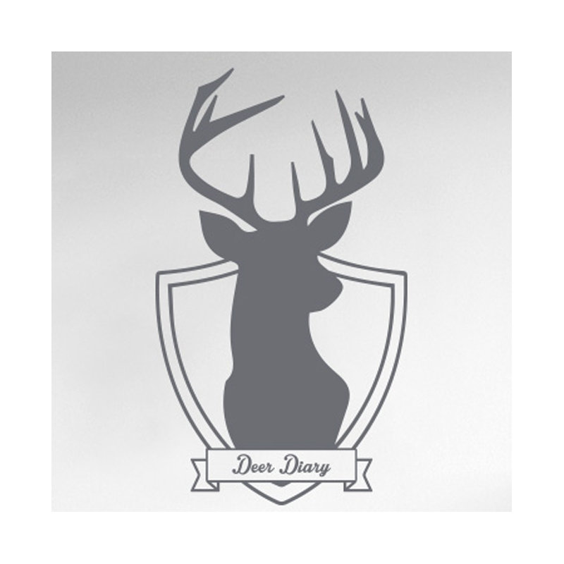 Animals Wall Decal, Grey, Large