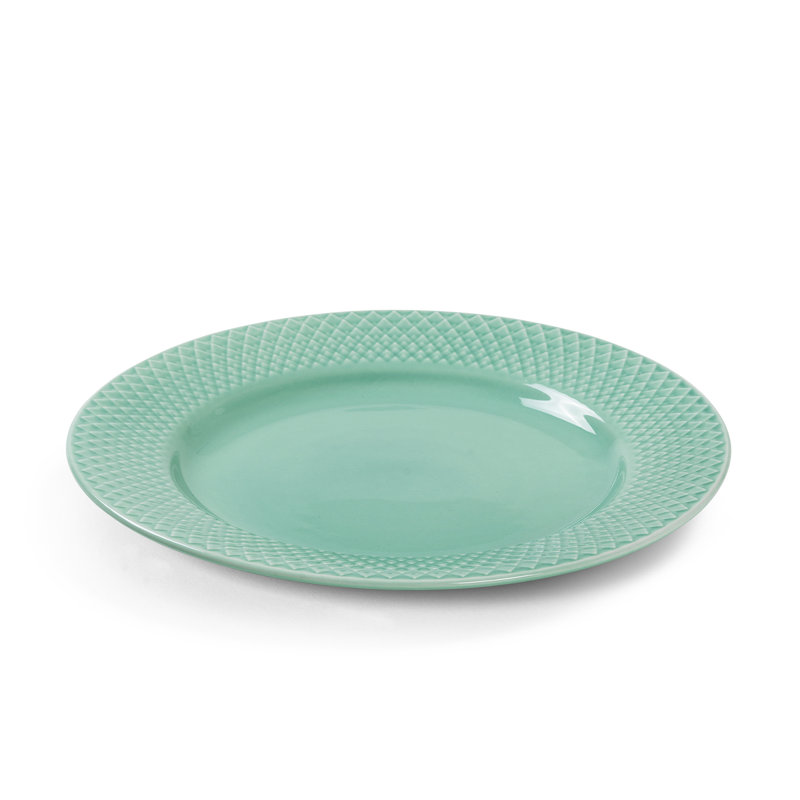 Rhombe Color Lunch Plate, Dia: 8.3", Aqua