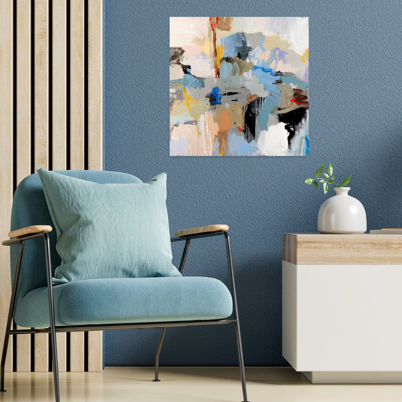 Santa Fe, art contemporain abstrait, 18" H x 18" W