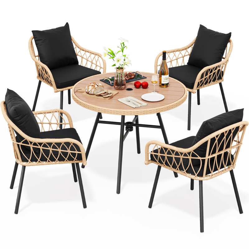 Ensemble de salle à manger d'extérieur 5 pièces Bay Isle Home ™