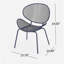 Petite chaise décorative compacte de luxe pour salon