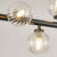 Lustre linéaire spoutnik moderne en verre bullé à 9 lumières Faustena-1745949018