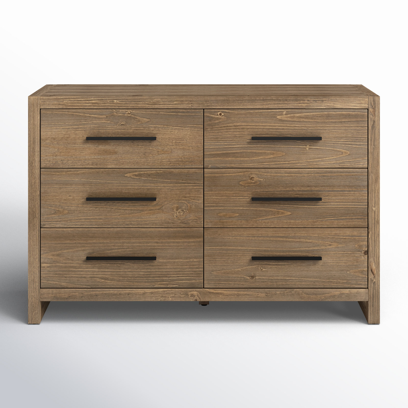 Modica 60" Pine Double Dresser, Honey Brown