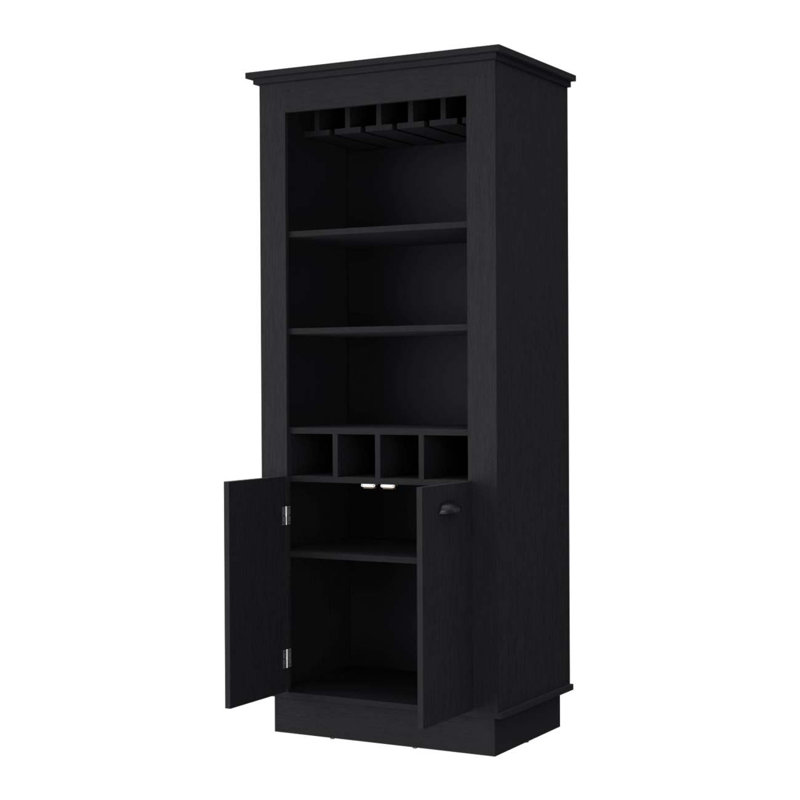 Armoire-bar à vin Tyler, Noir, noir, noir, noir