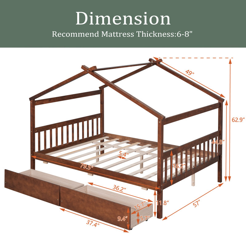 Leinbach Daybed, Full, Walnut
