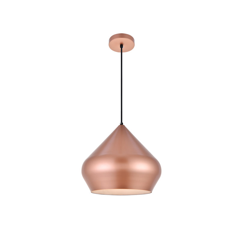 Bronwood 1 - Light Single Pendant, Honey Gold, 12.3" H x 14" W x 14" D