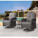 Gaetanino Swivel PE Wicker Rattan Outdoor Rocking Chairs Set with Side Table (2 chairs and 1 side table)