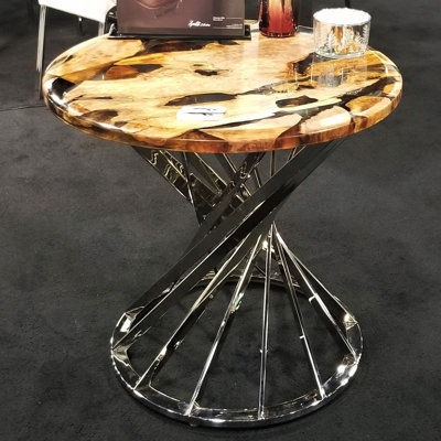 Round Metal Base Dining Table