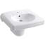 Brenham Ceramic 22" Wall Mount Bathroom Sink with Overflow-644294705-669335102