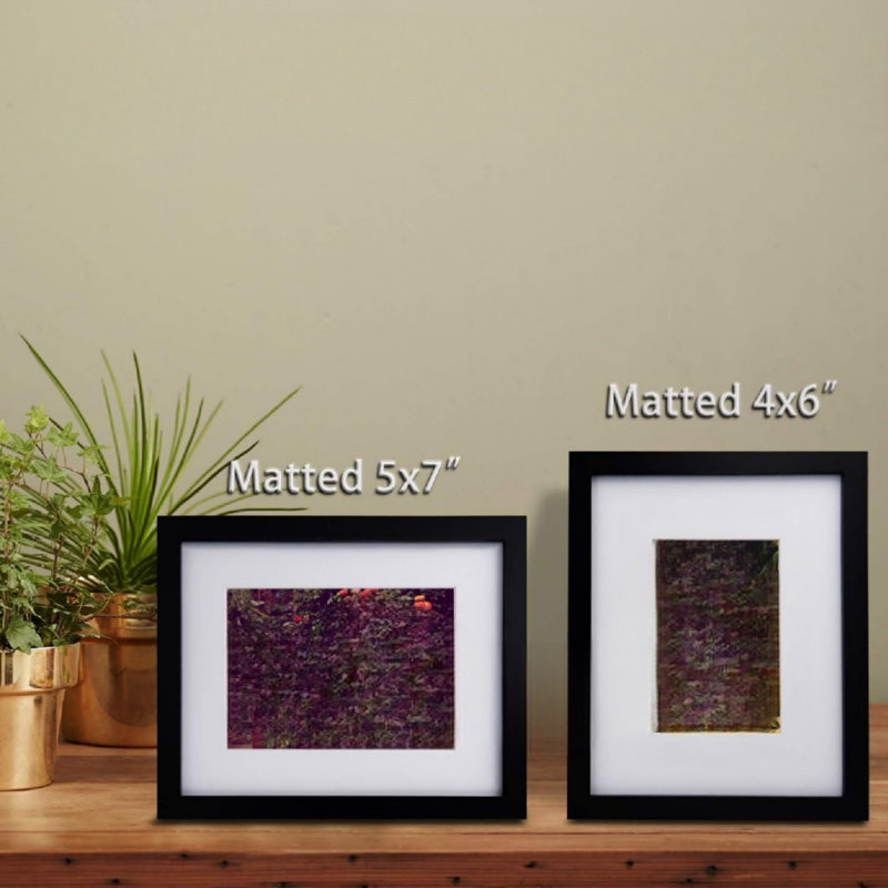 Black Solid Wood Picture Frame - Set of 4