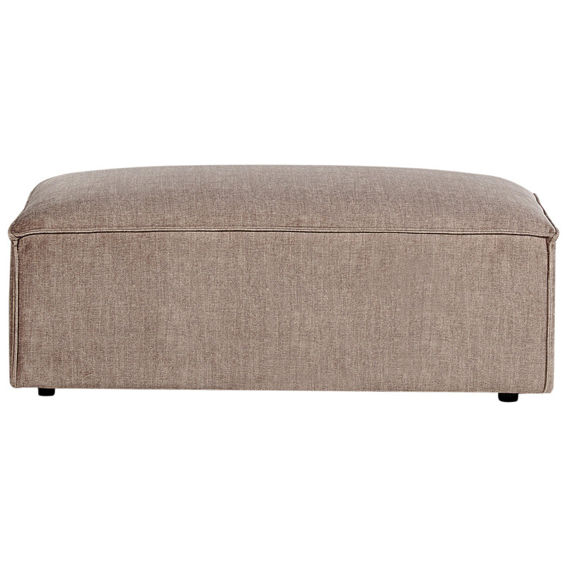 Bradeord 52cm Wide Rectangle Solid Colour Standard Ottoman, Brown Polyester