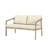 Gray Oak Aluminum Outdoor Patio Loveseat with Cushions-1749335457-1749335460