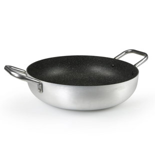 Flonal Prof.pura Deep Fry Pan 36cm /14.2 Inch, 9.2l/9.7 Qt, Two Stainless Steel Handles, Ultra Reinforced Magma-tech Coating, Induction Compatible, Pr