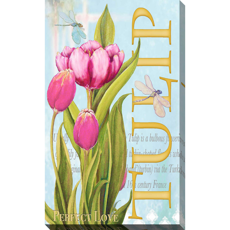 «Elegant Tulip II», impression, H 30 po x l 18 po x P 1 po, Toile tendue